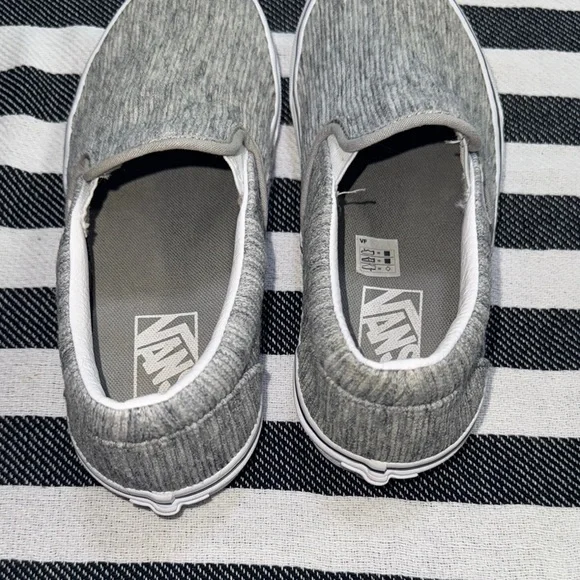 Vans Gray Slip-On Sneakers with Rubber Soles - Picture 6 of 7